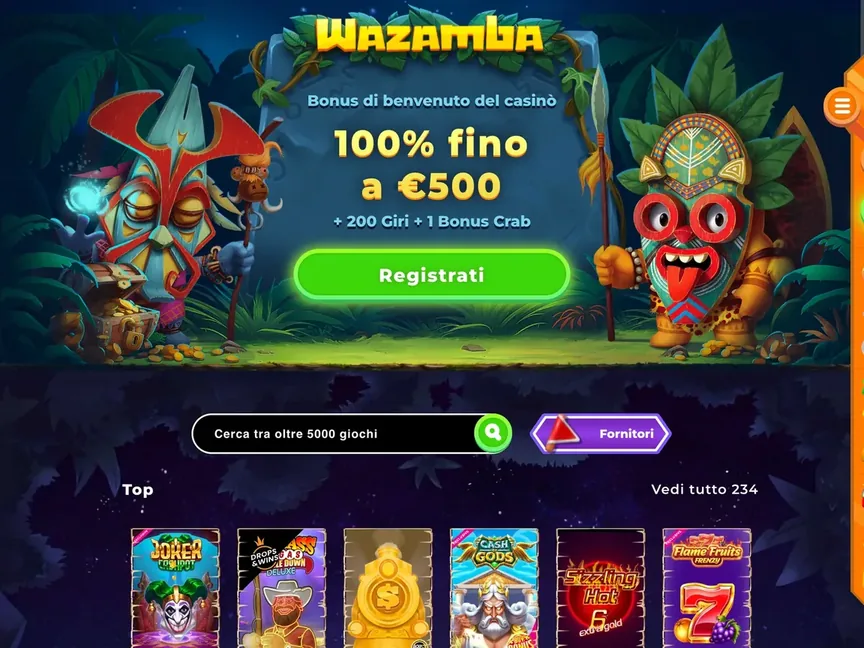 Wazamba casino Italia